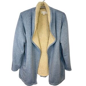 Koolaburra by UGG Women’s Blue & Cream Colored Sherpa Lined Cardigan Size Large